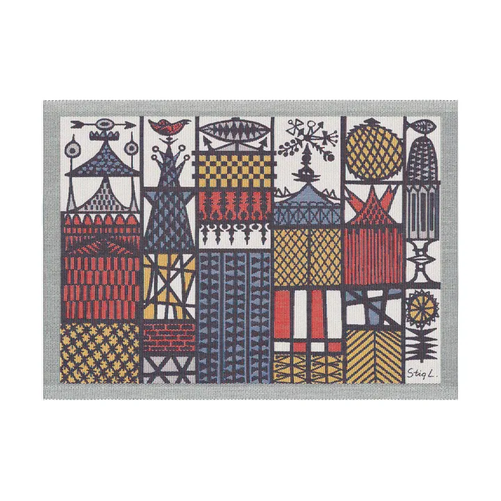 Stadsdel Tischset 35x48 cm - Multi - Ekelund Linneväveri