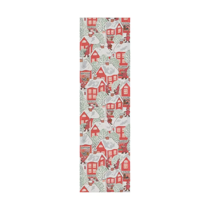 Tomtebyn Tischläufer 35x120 cm - Rot - Ekelund Linneväveri