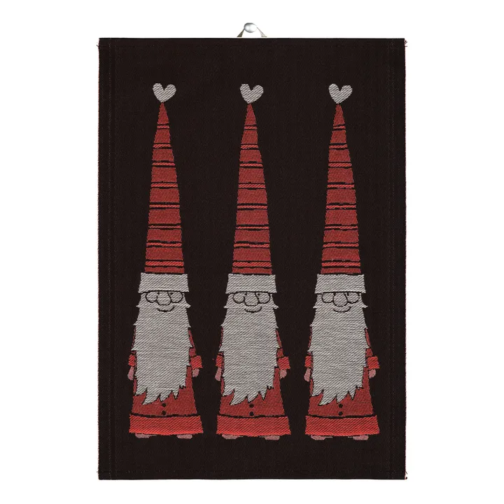 Weihnachtswichtel Geschirrtuch 48 x 70cm - Rot - Ekelund Linneväveri