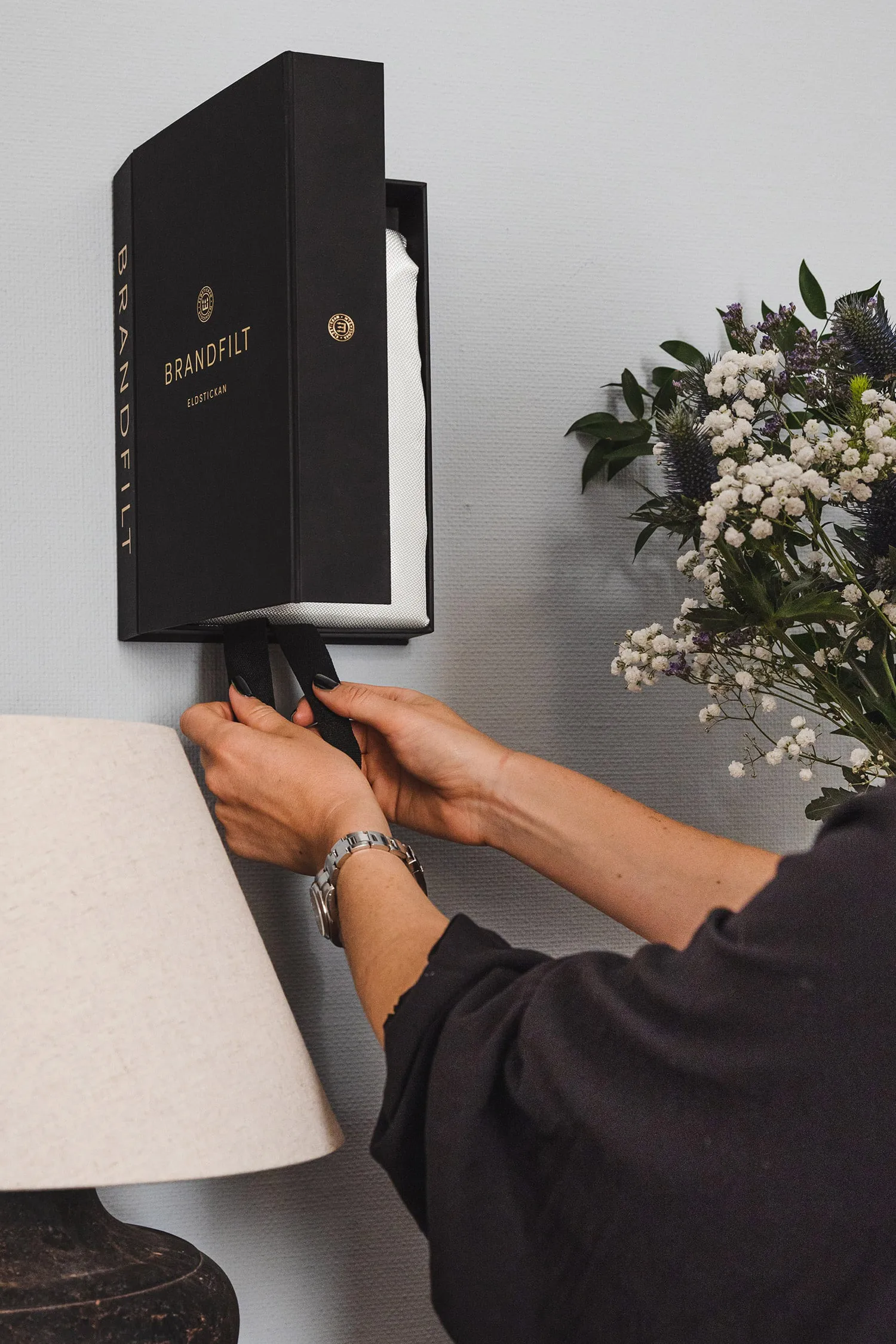 Eldstickan Löschdecke 120x120 cm, Schwarz Eldstickan