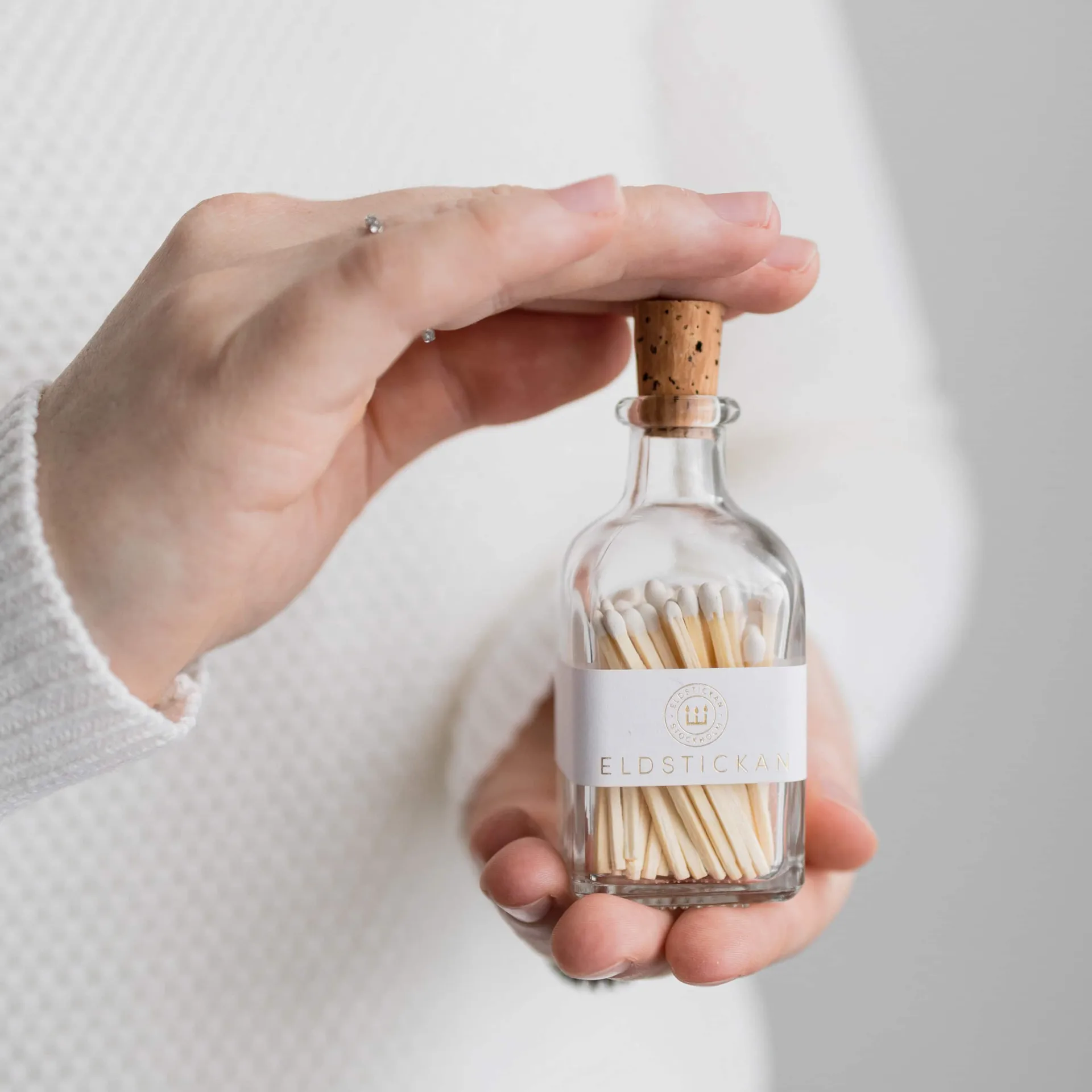 Lilla eldstickan Streichholzschachtel mit 60 Streichhölzern, Klein weiß Eldstickan