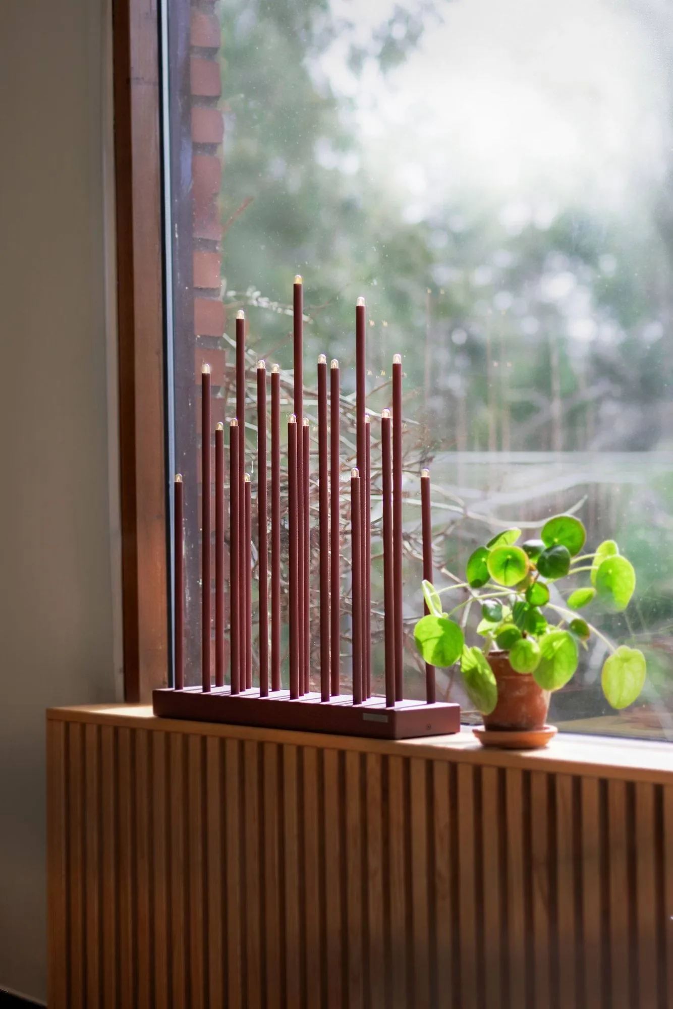 Elflugan Grande Advents-Fensterleuchter, Oxidrot Elflugan