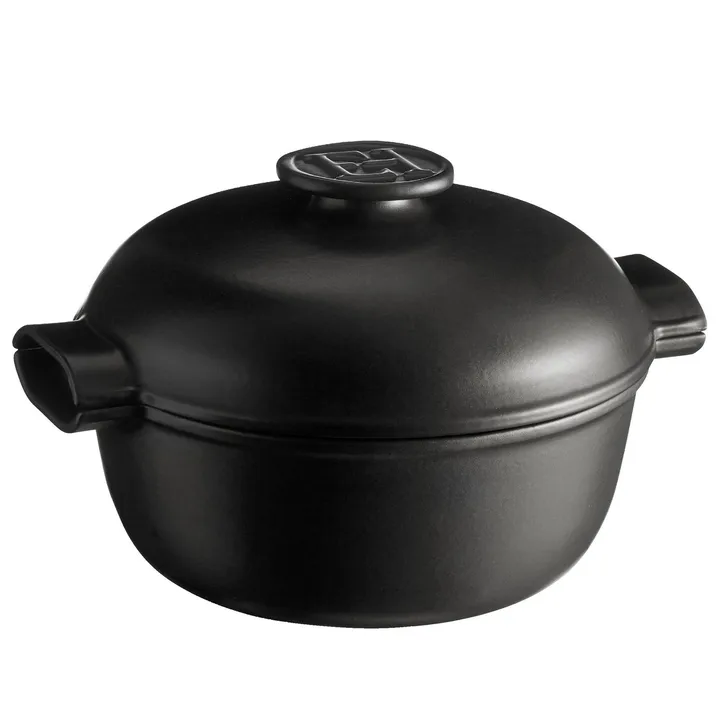 Cocotte runder Schmortopf 30x27 cm - Dunkelgrau - Emile Henry