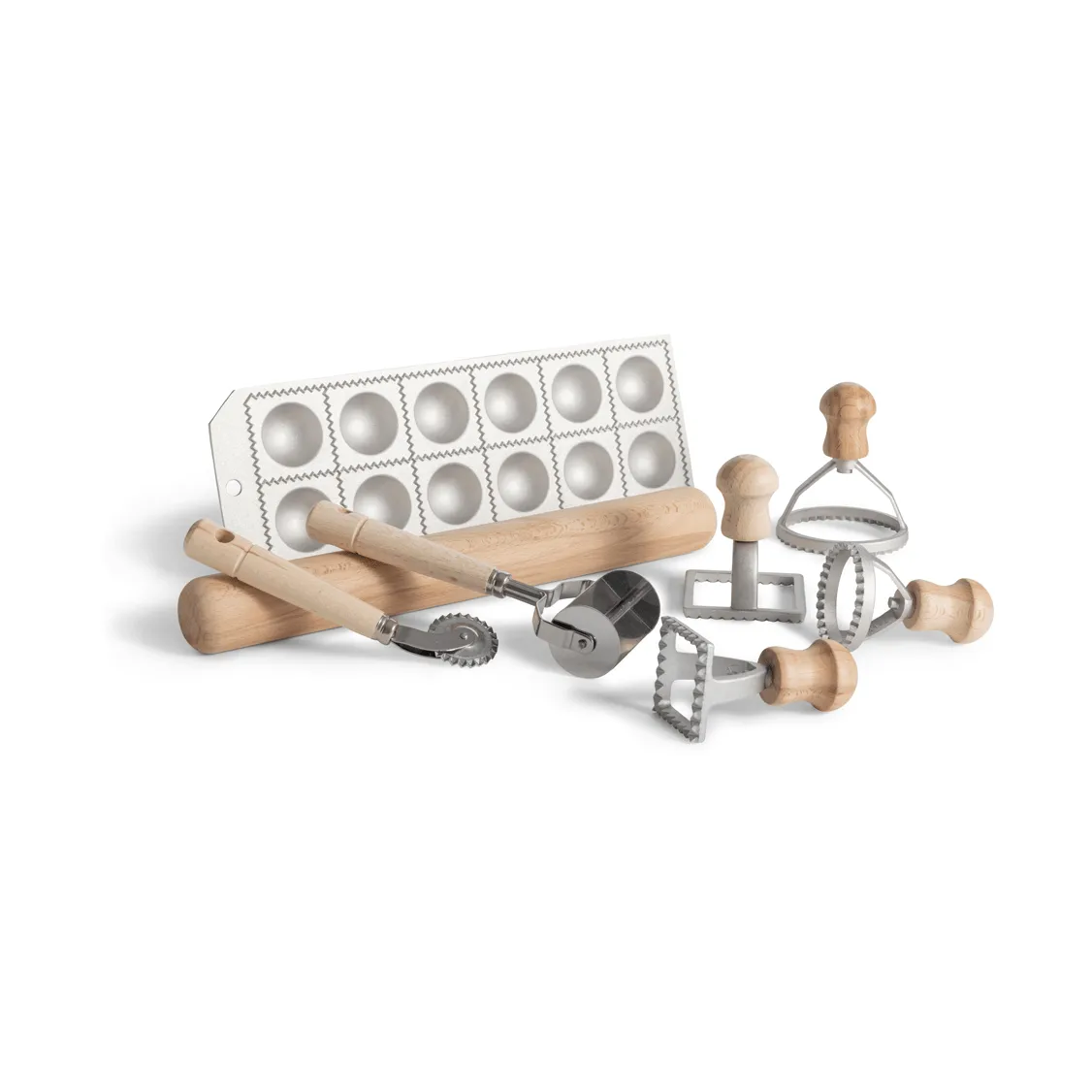 Eppicotispai Ravioli- und Tortellini-Pasta-Starterset, Buchenholz Eppicotispai
