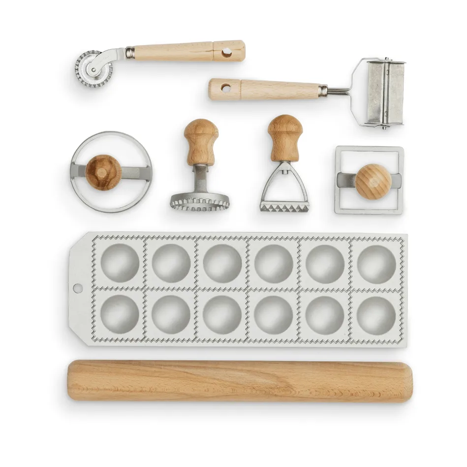 Eppicotispai Ravioli- und Tortellini-Pasta-Starterset, Buchenholz Eppicotispai
