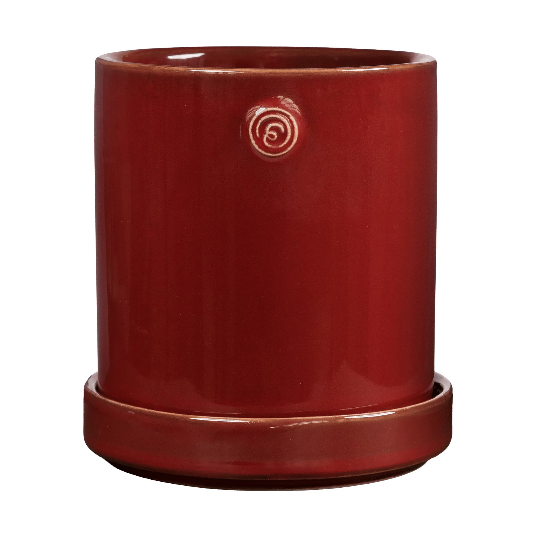 Ernst Blumentopf mit Untersetzer, Rot, Ø10x11 cm ERNST