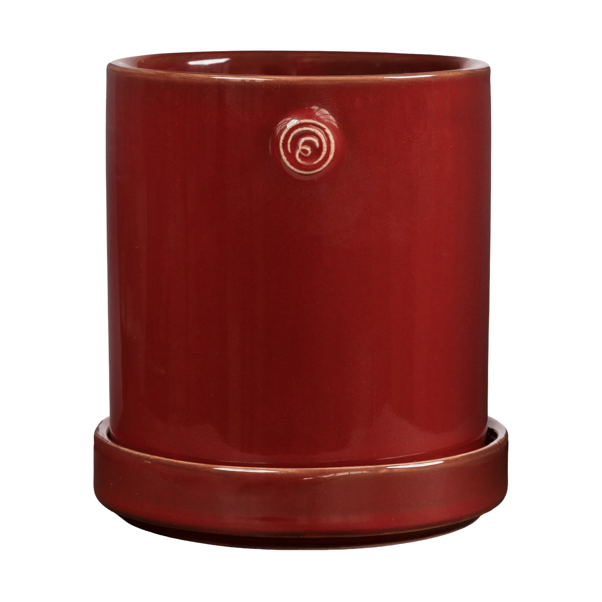 Ernst Blumentopf mit Untersetzer, Rot, Ø13x13 cm ERNST