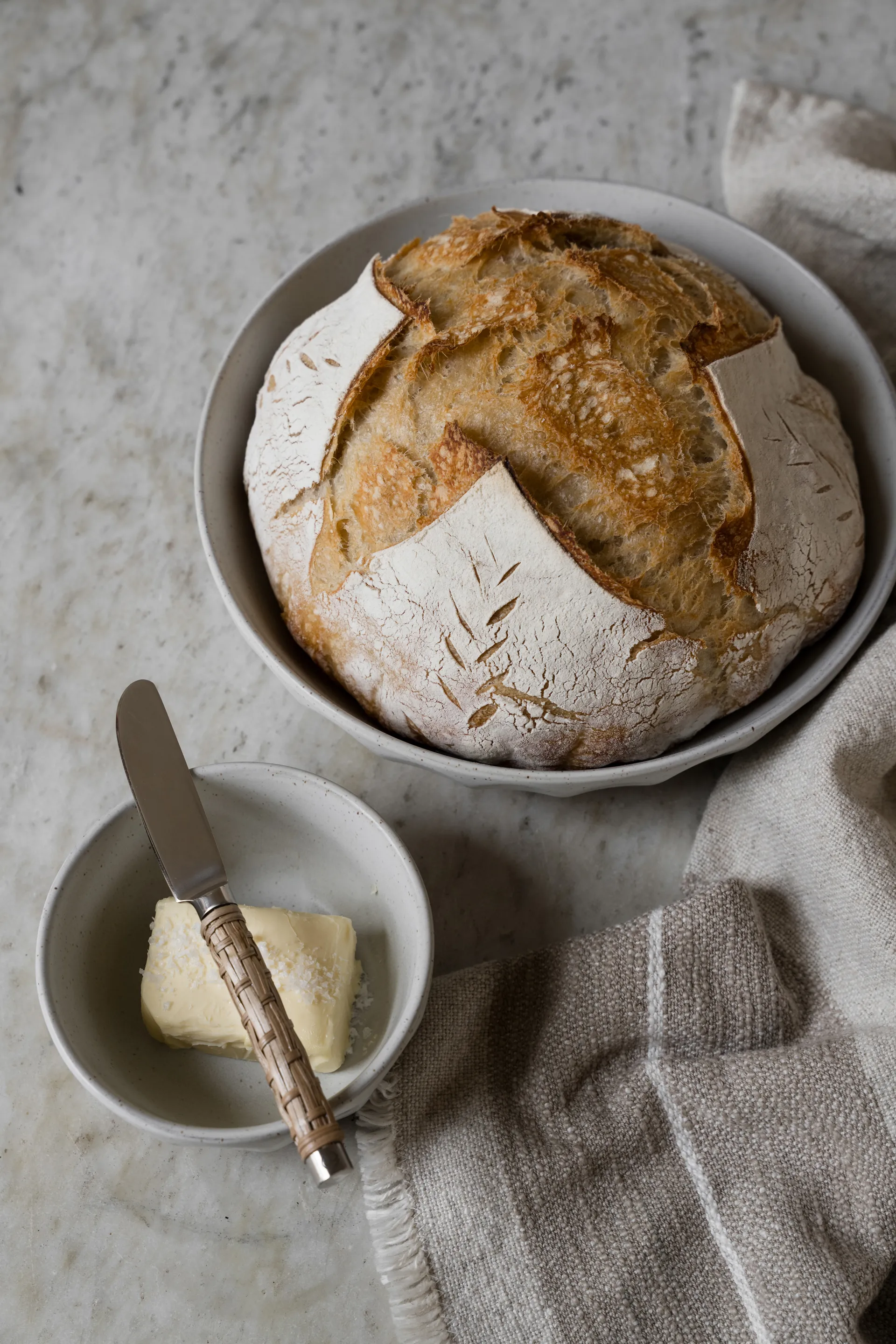 Ernst Buttermesser geflochtener Griff, Seegras, 17 cm ERNST