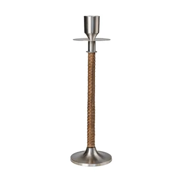 Ernst Geflochtener Kerzenhalter - Gebürsteter Stahl, Ø8x25 cm - ERNST