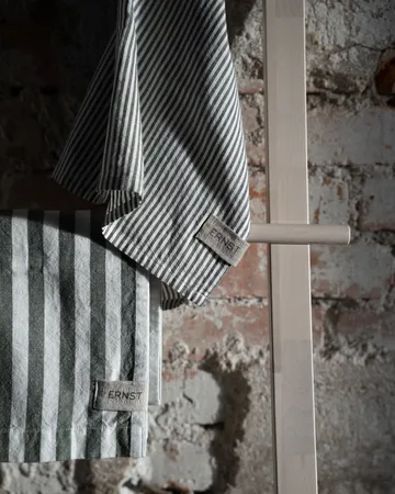 Ernst Geschirrtuch breit gestreift 47x70 cm - Salbei, weiß - ERNST