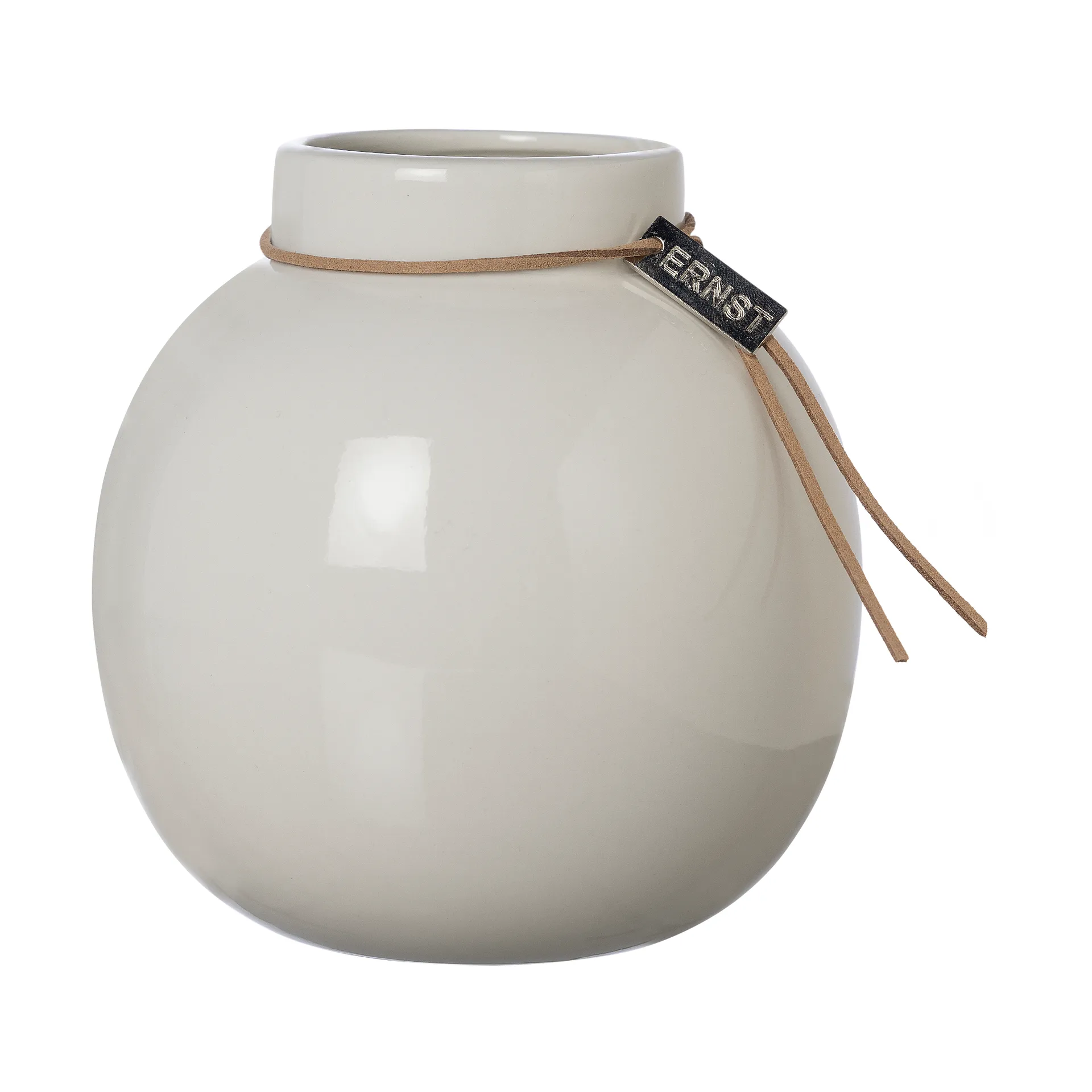 Ernst glasierte Vase weiß, Ø14 cm ERNST