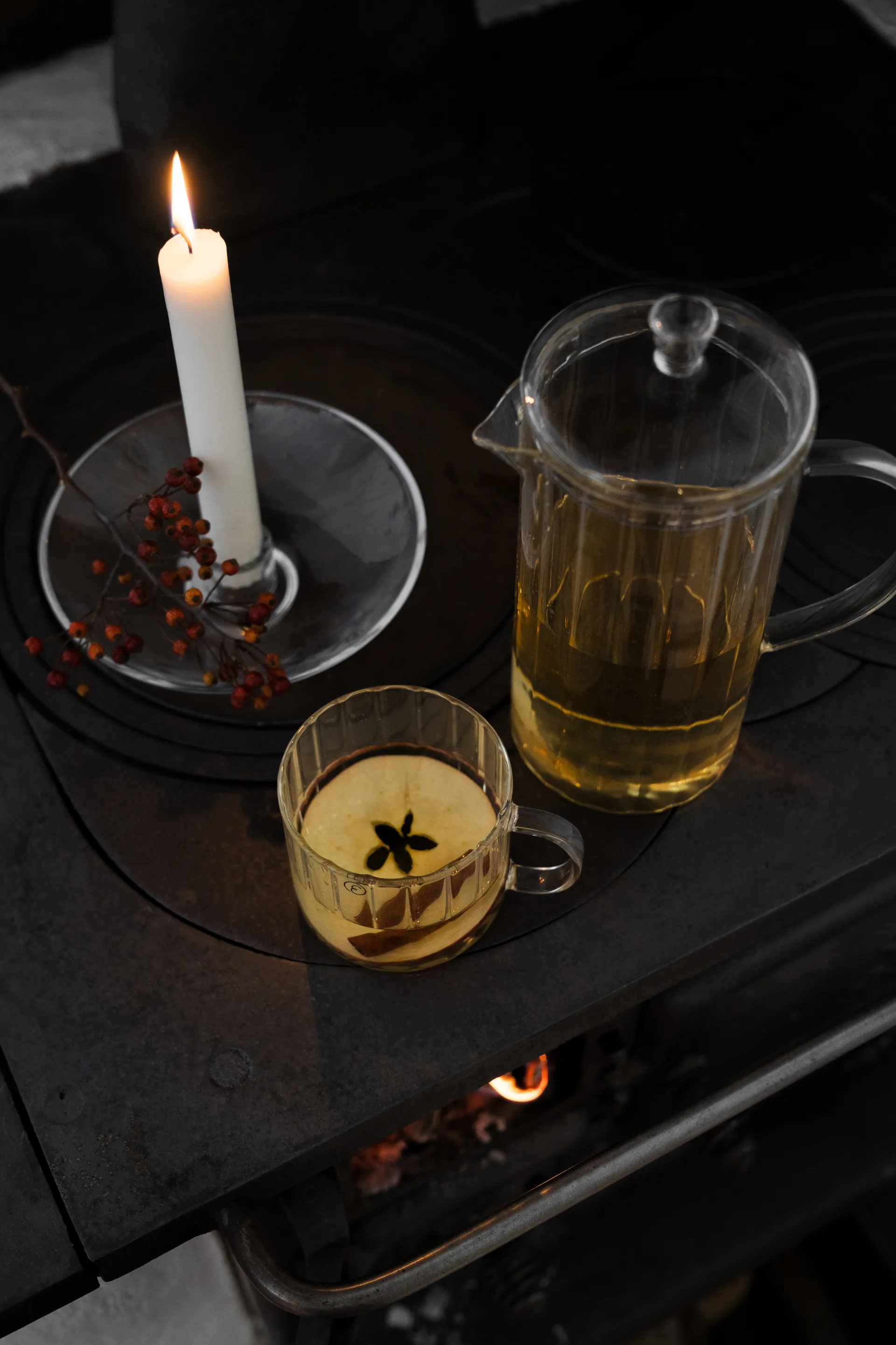 Ernst Glaskaraffe gerippt 1 L, Klar ERNST