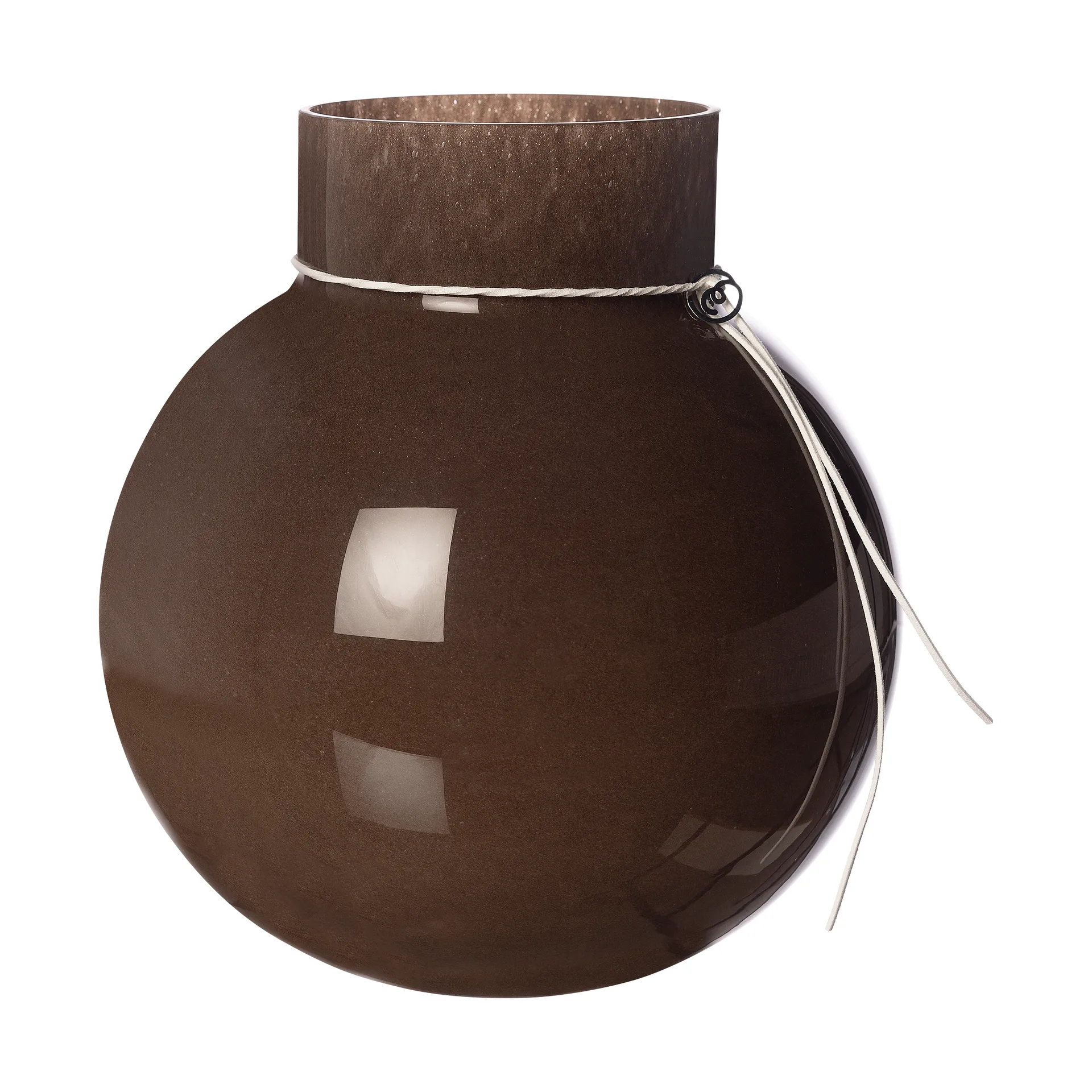Ernst Glasvase rund braun, H22 cm Ø21 cm ERNST