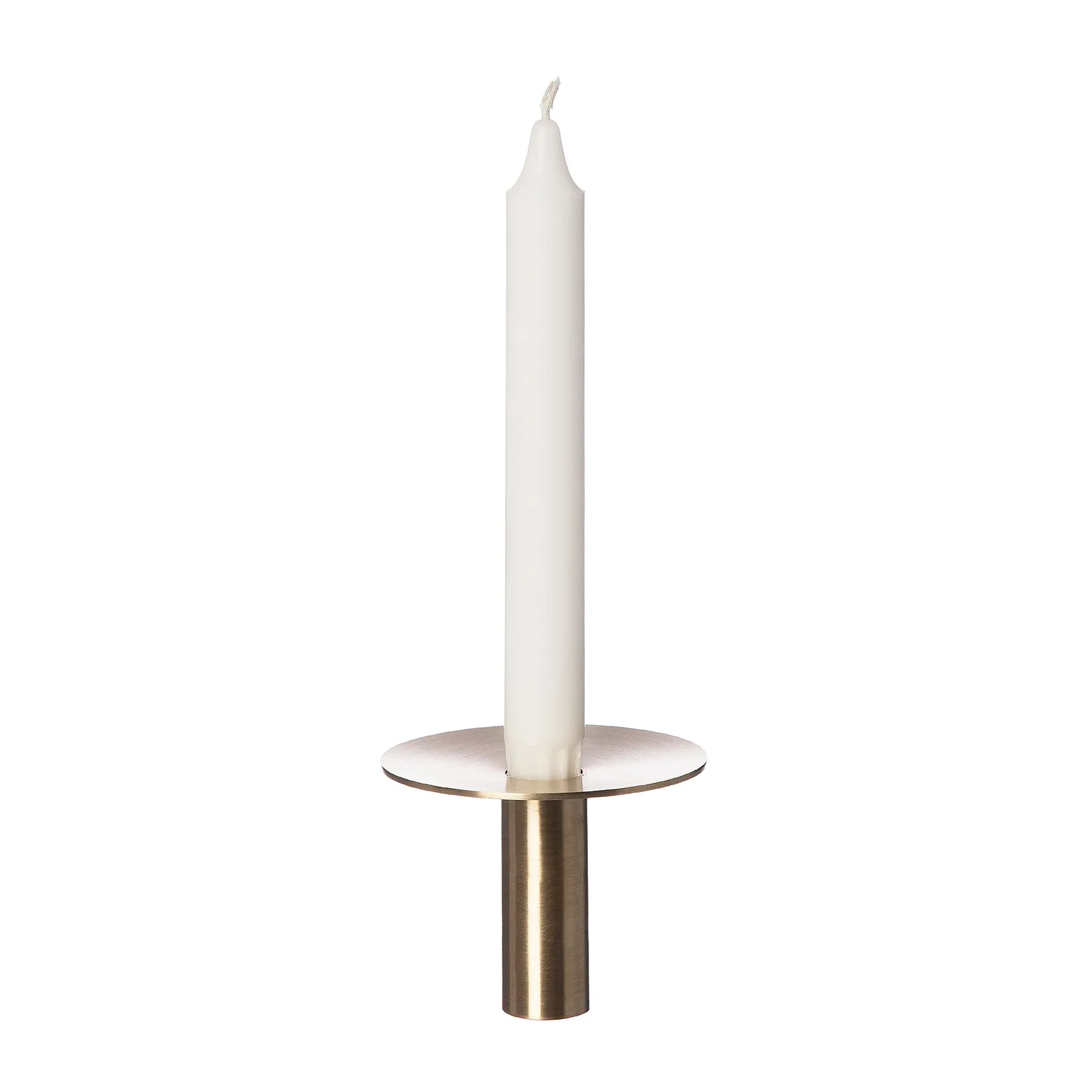 Ernst Kerzenhalter gebürstetes Messing Ø9,2cm, 7cm ERNST