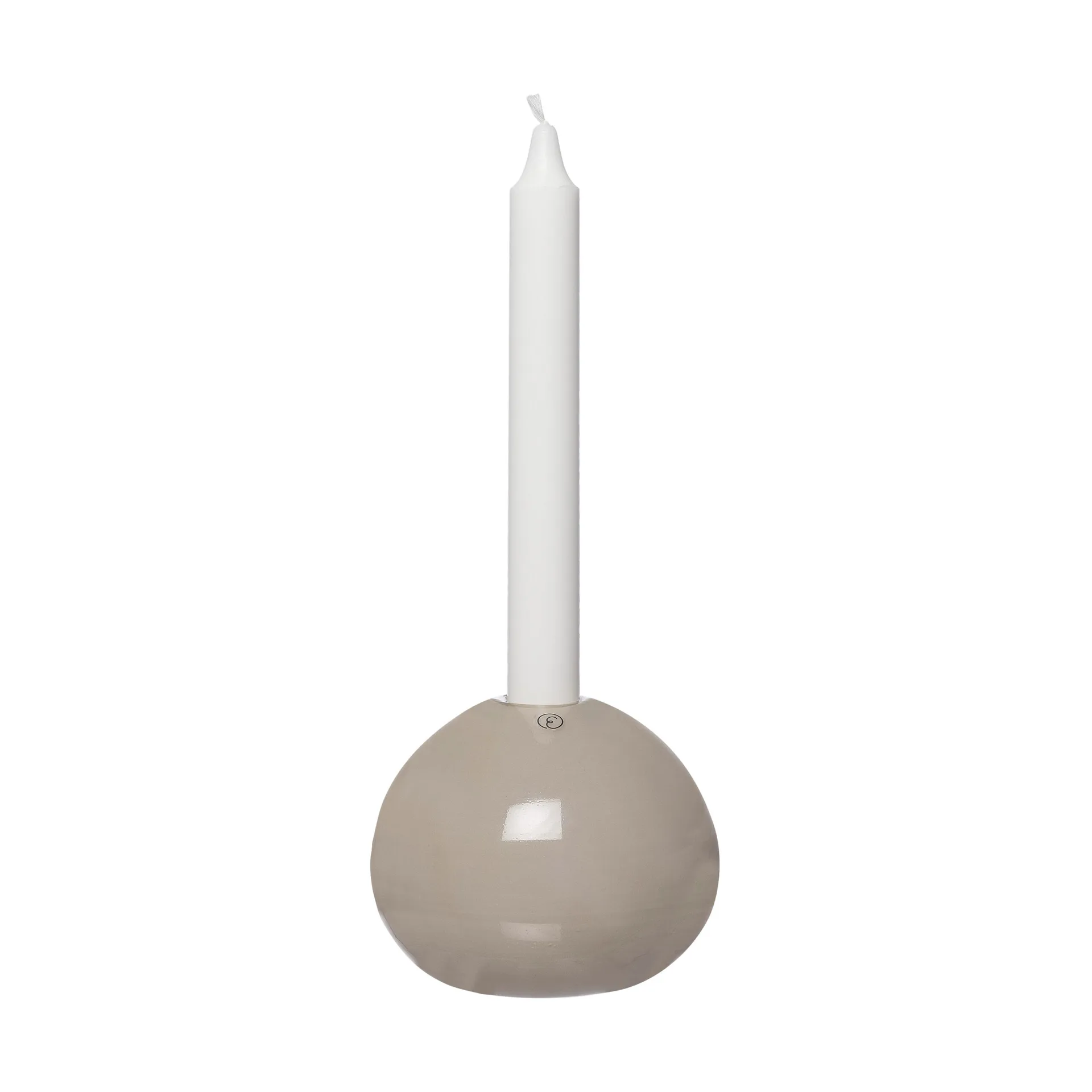 Ernst Kerzenhalter Glas Ø11 cm, Beige ERNST