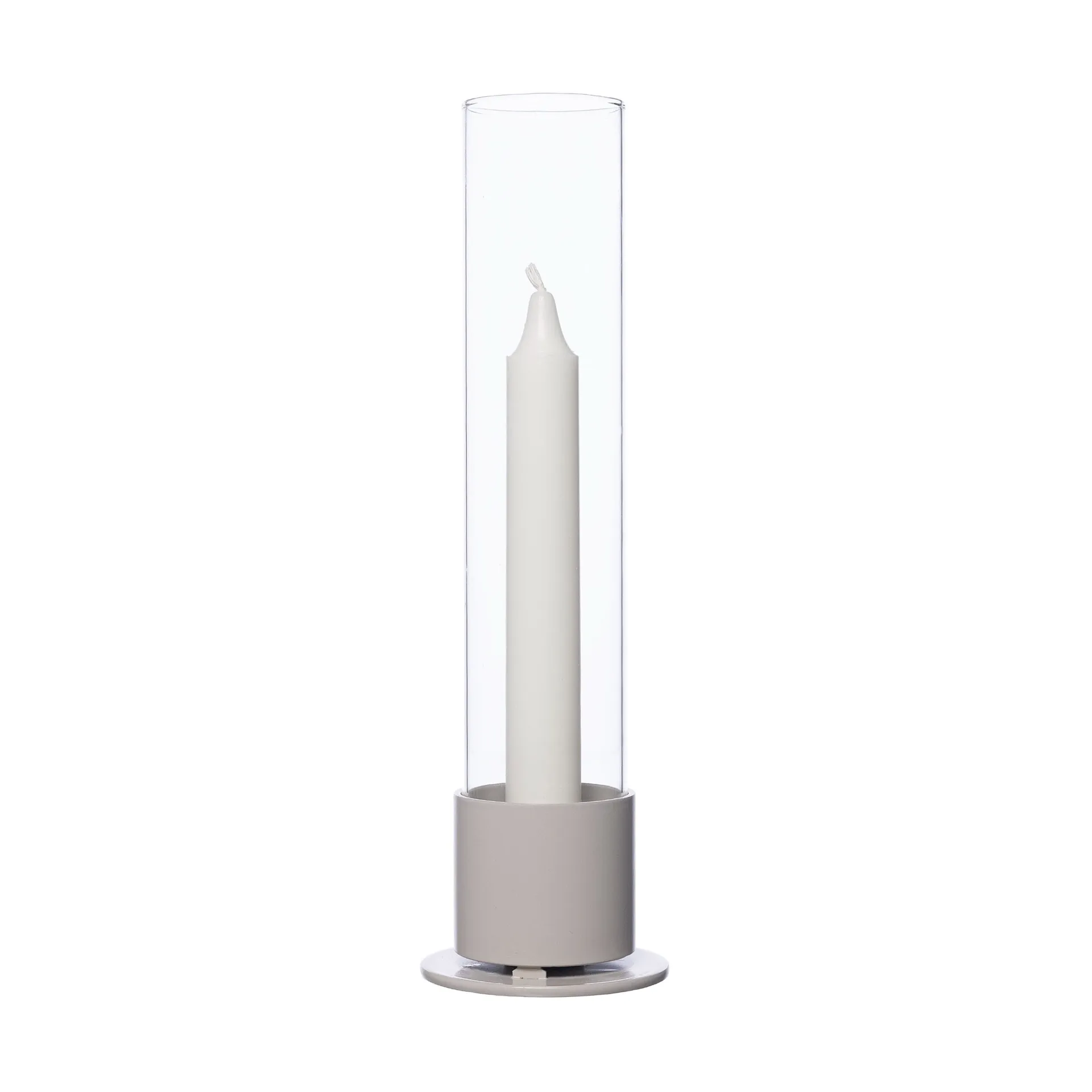 Ernst Kerzenhalter Glaszylinder Ø7,5 cm, Naturweiß ERNST
