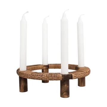Ernst Kerzenhalter rund 4-flammig - Dunkles Holz - ERNST
