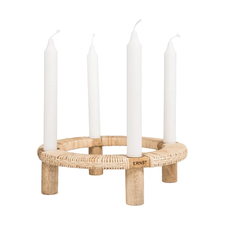 Ernst Kerzenhalter rund 4-flammig - Helles Holz - ERNST