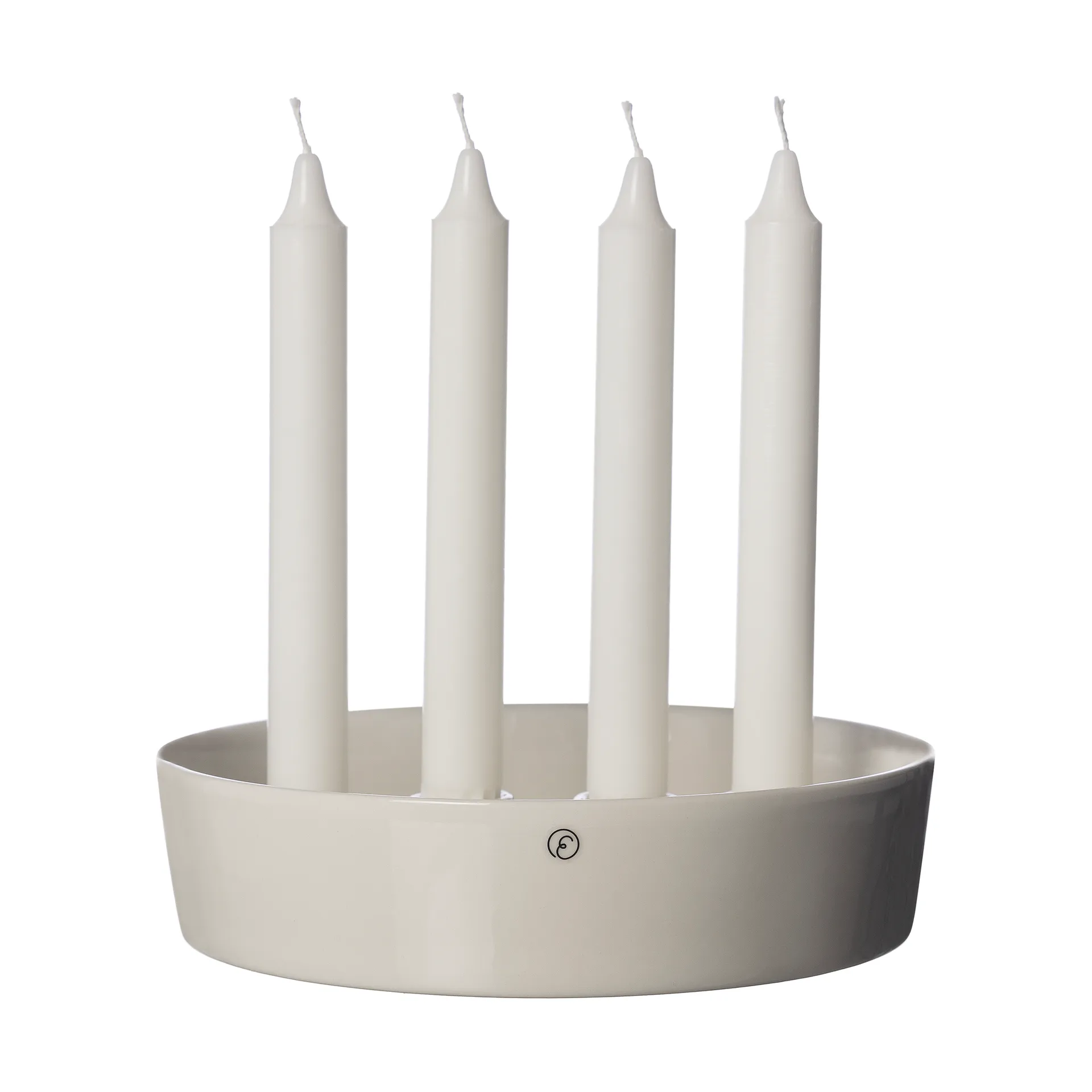 Ernst Kerzenschale Adventskerzenhalter Ø18cm, Weiß glasiert ERNST