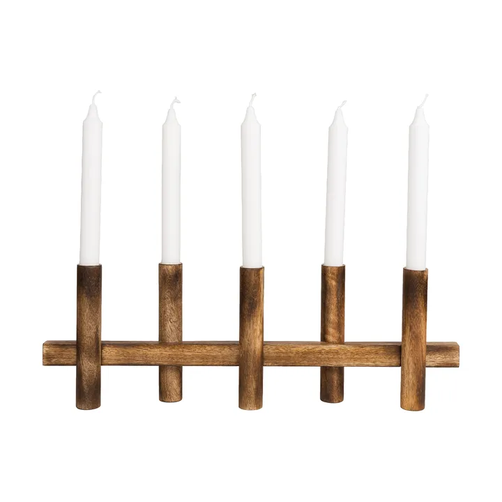 Ernst Kerzenständer 5-flammig - Dunkles Holz - ERNST