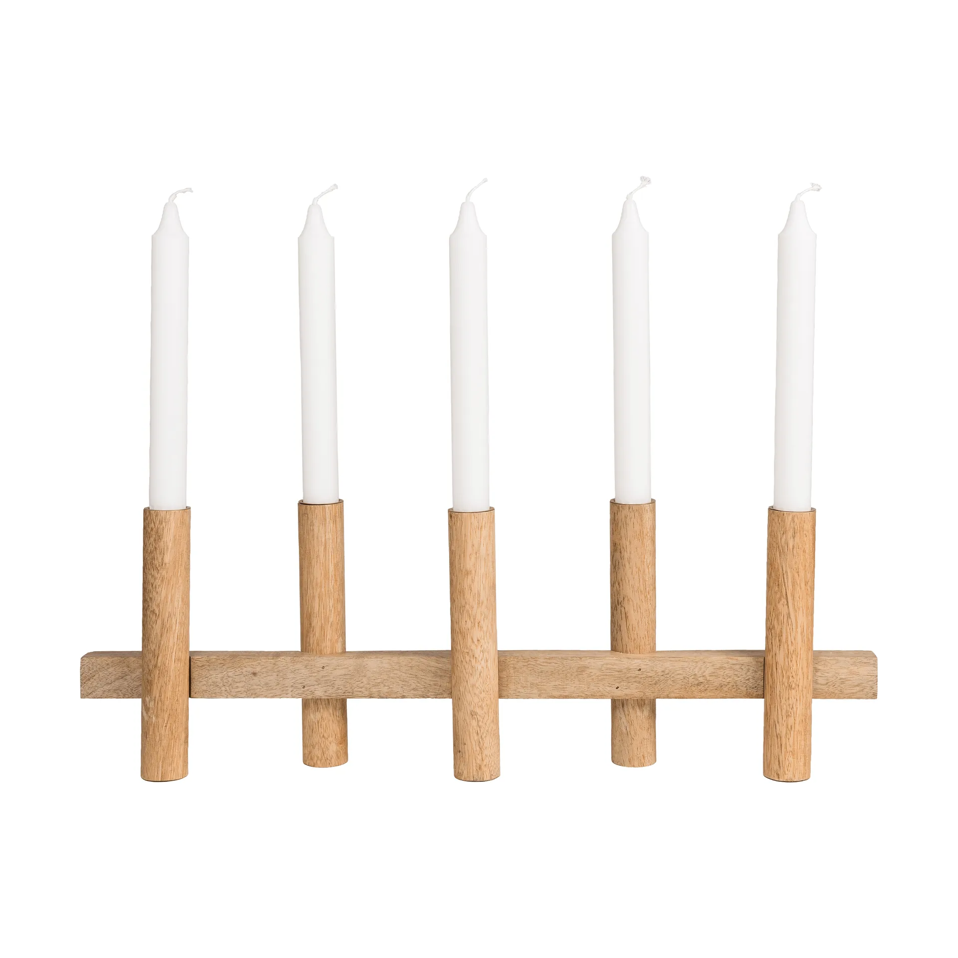 Ernst Kerzenständer 5-flammig, Helles Holz ERNST
