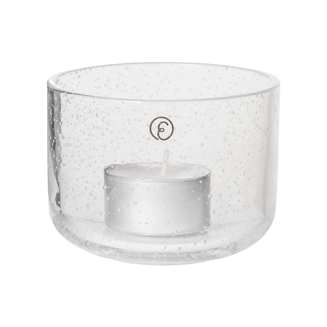 Ernst Kerzenständer aus Glas, Ø8x6 cm ERNST