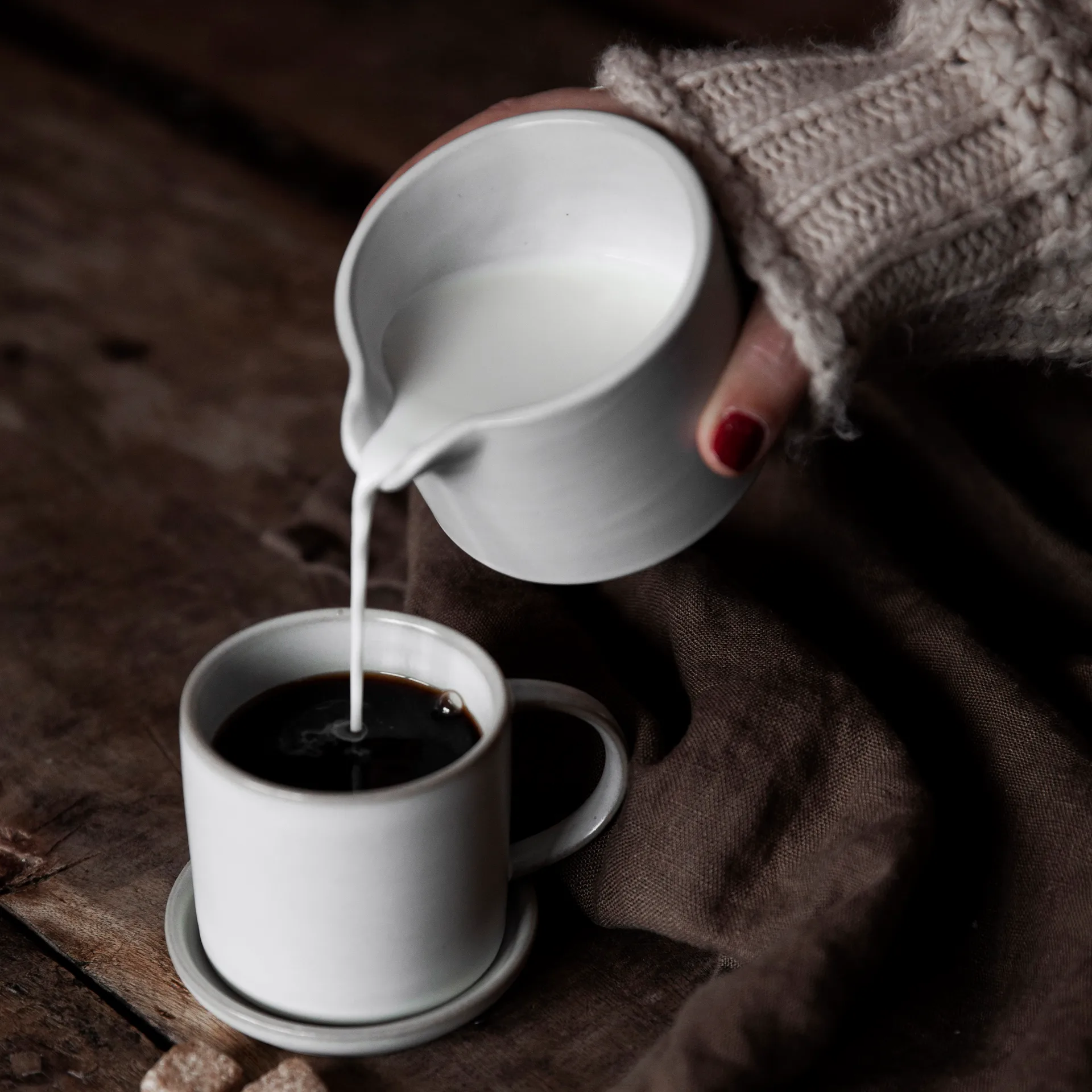 Ernst Milchkanne 7cm, Weiß-gepunktet ERNST