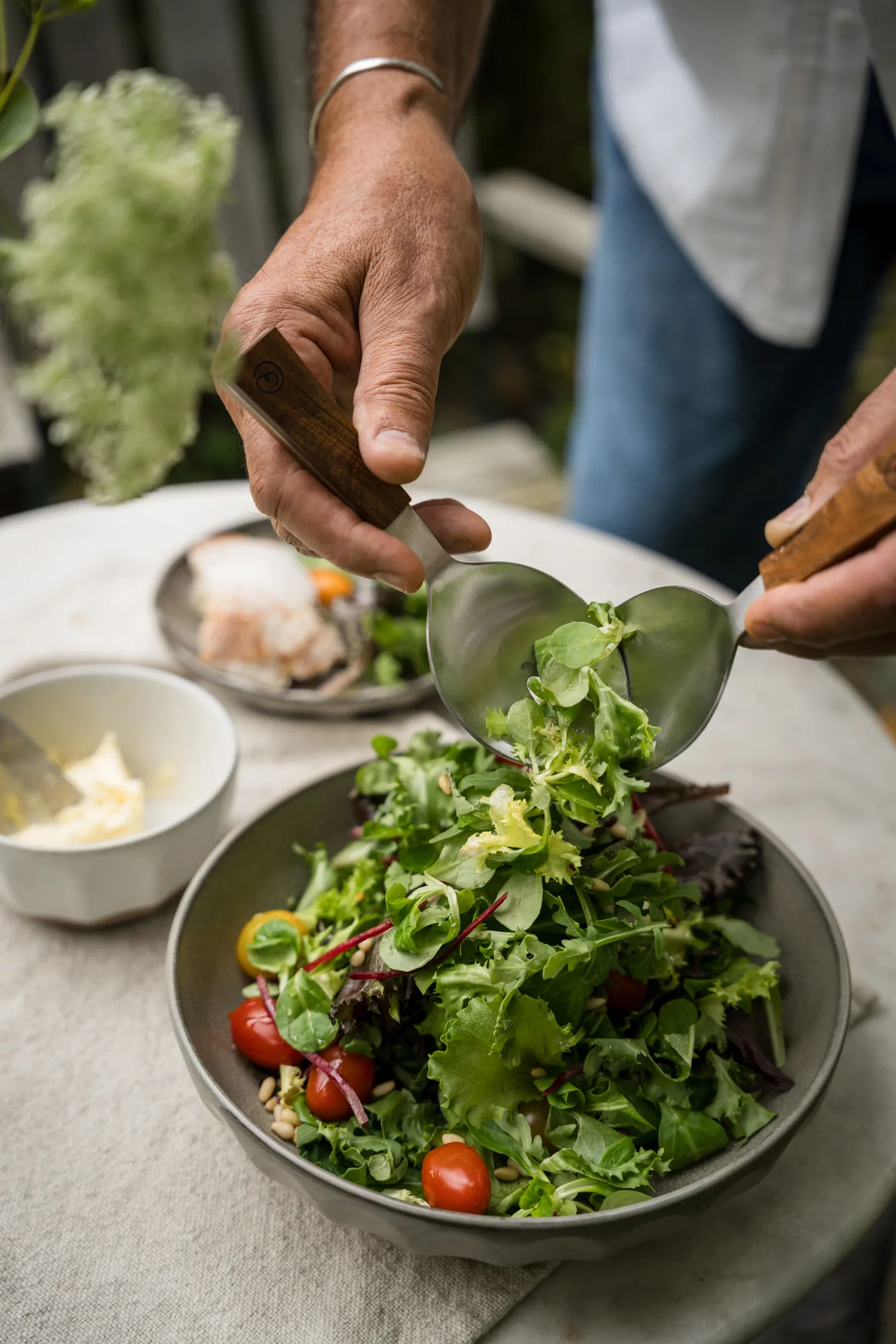 Ernst Salatbesteck 2 Teile, Akazie, 18 cm ERNST