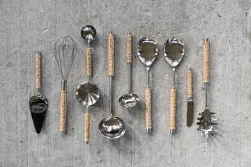 Ernst Salatbesteck geflochtener Griff 2-teilig - Seegras, 28 cm - ERNST