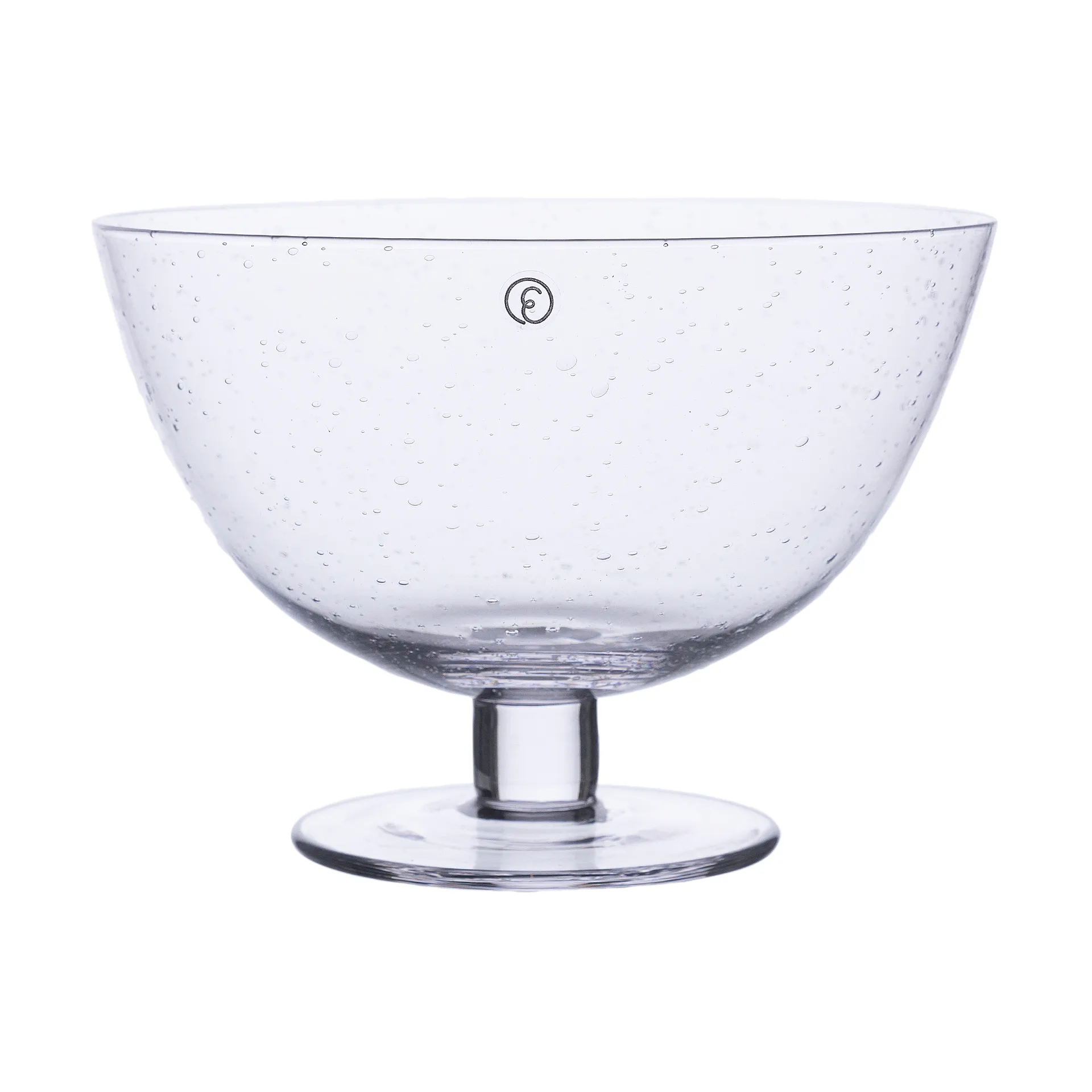 Ernst Schüssel aus Glas mit Blasen, Klar ERNST