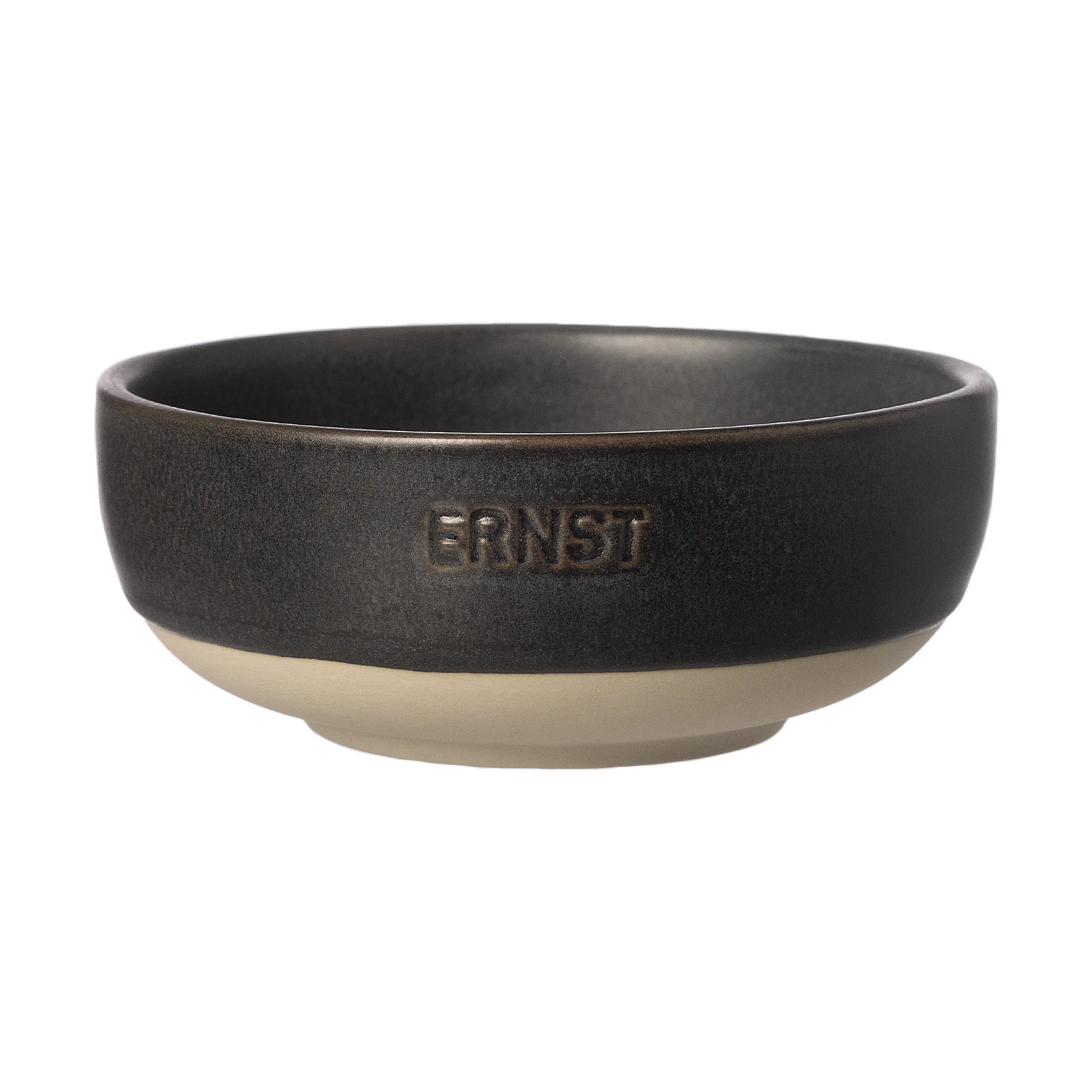 Ernst Schüssel, Matt schwarz-natur Boden, Ø11 cm ERNST