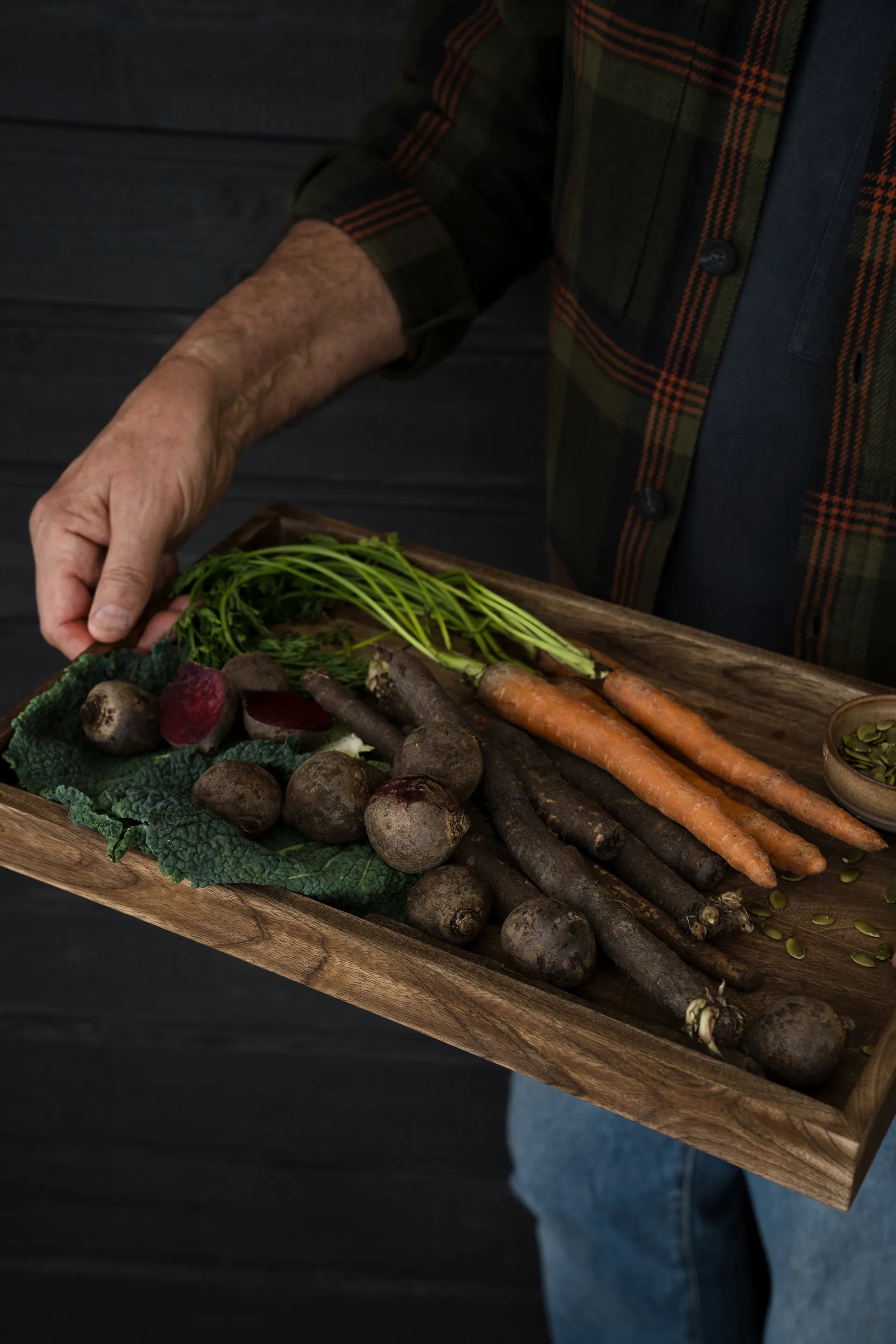 Ernst Serviertablett 30x45 cm, Dunkelbraun ERNST