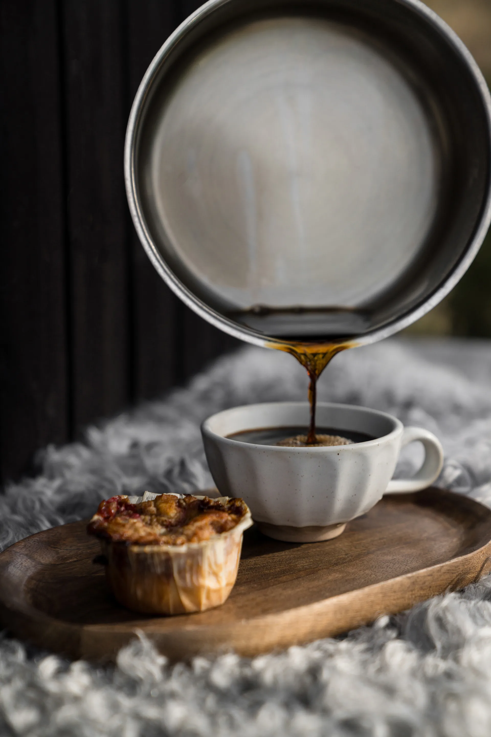 Ernst Serviertablett oval 17x28 cm, Dunkelbraun ERNST