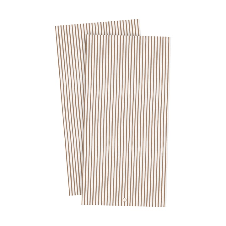 Ernst Serviette gestreift 10x20cm 20er-Pack - Kola-weiß - ERNST