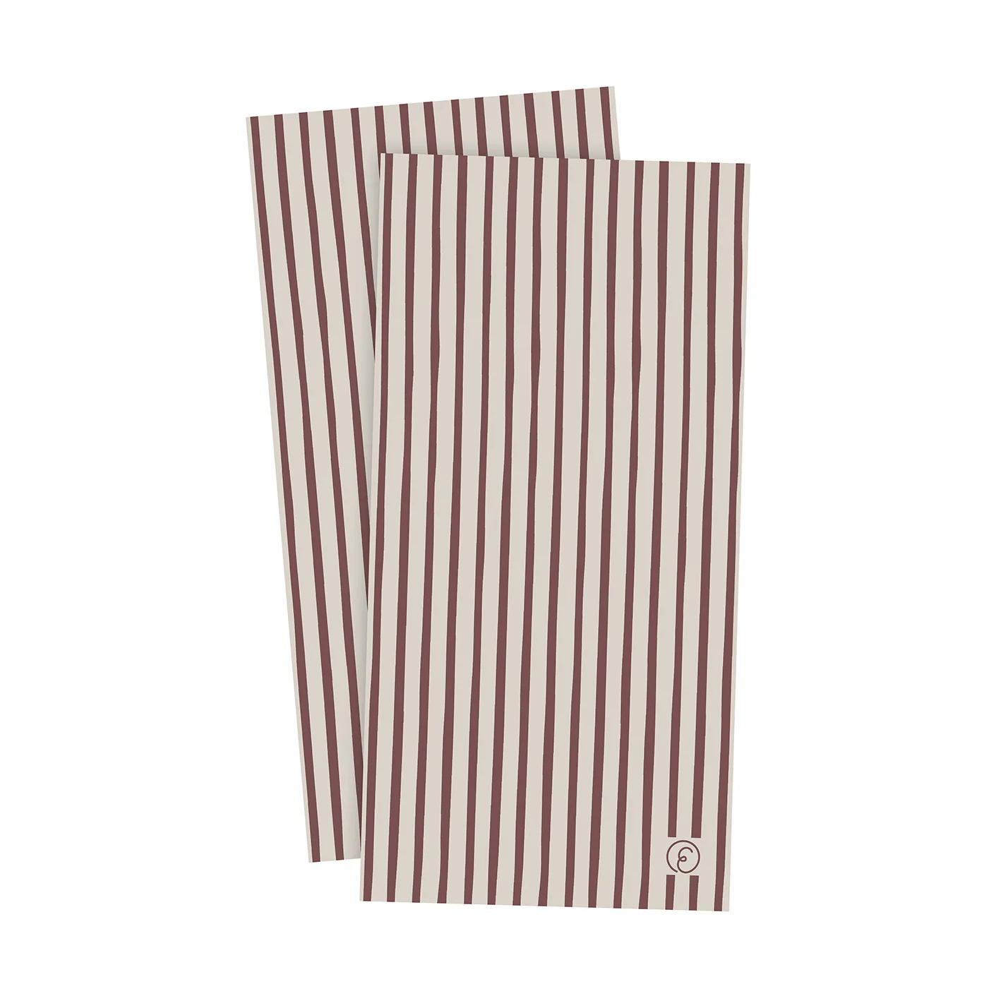 Ernst Serviette gestreift 10x20cm 20er-Pack, Rot-hellgrau ERNST