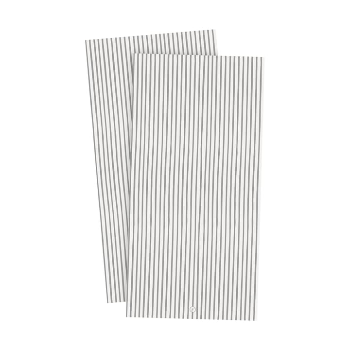 Ernst Serviette gestreift 10x20cm 20er-Pack - Weiß-grau am Rand - ERNST