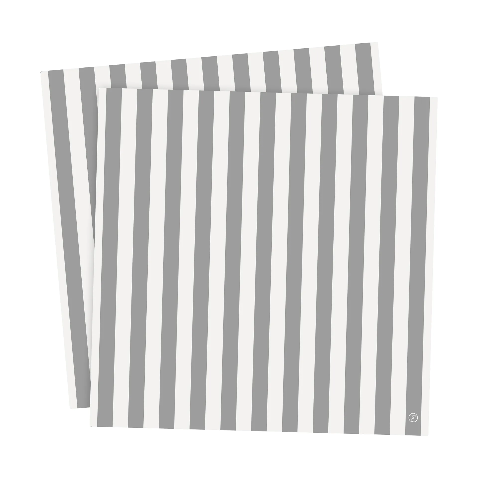 Ernst Serviette gestreift 33x33 cm 20er-Pack, Weiß-grau am Rand ERNST