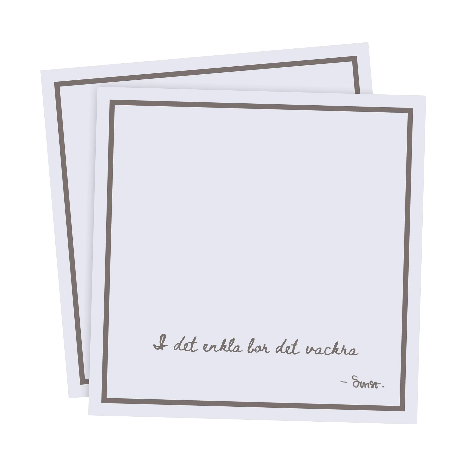 Ernst Serviette mit Zitat I det enkla 20er Pack, Hellgrau ERNST