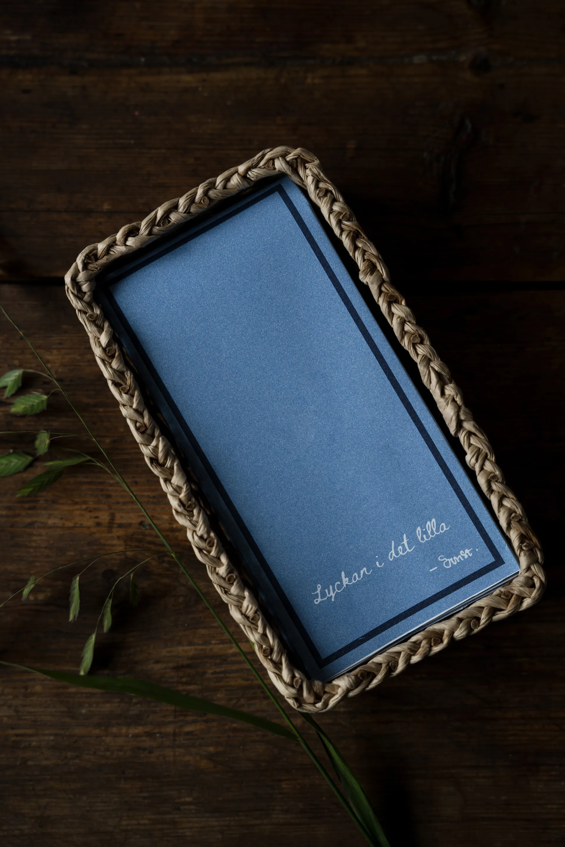 Ernst Serviette mit Zitat Lycka i det lilla 20er Pack, Blau ERNST