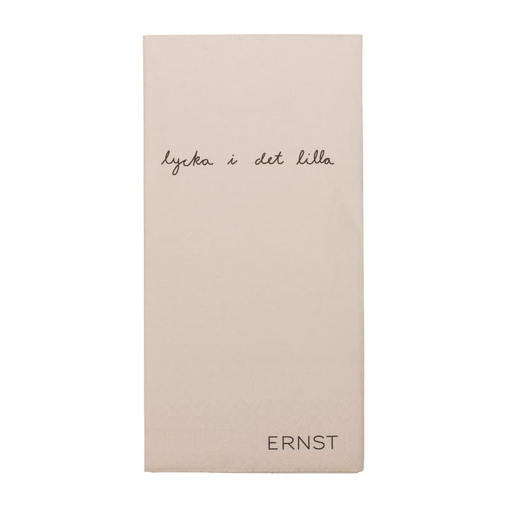 Ernst Serviette mit Zitat Lycka i det lilla 20er Pack, Natur-schwarz ERNST