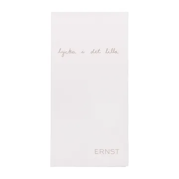 Ernst Serviette mit Zitat Lycka i det lilla 20er Pack - Weiß-grau - ERNST