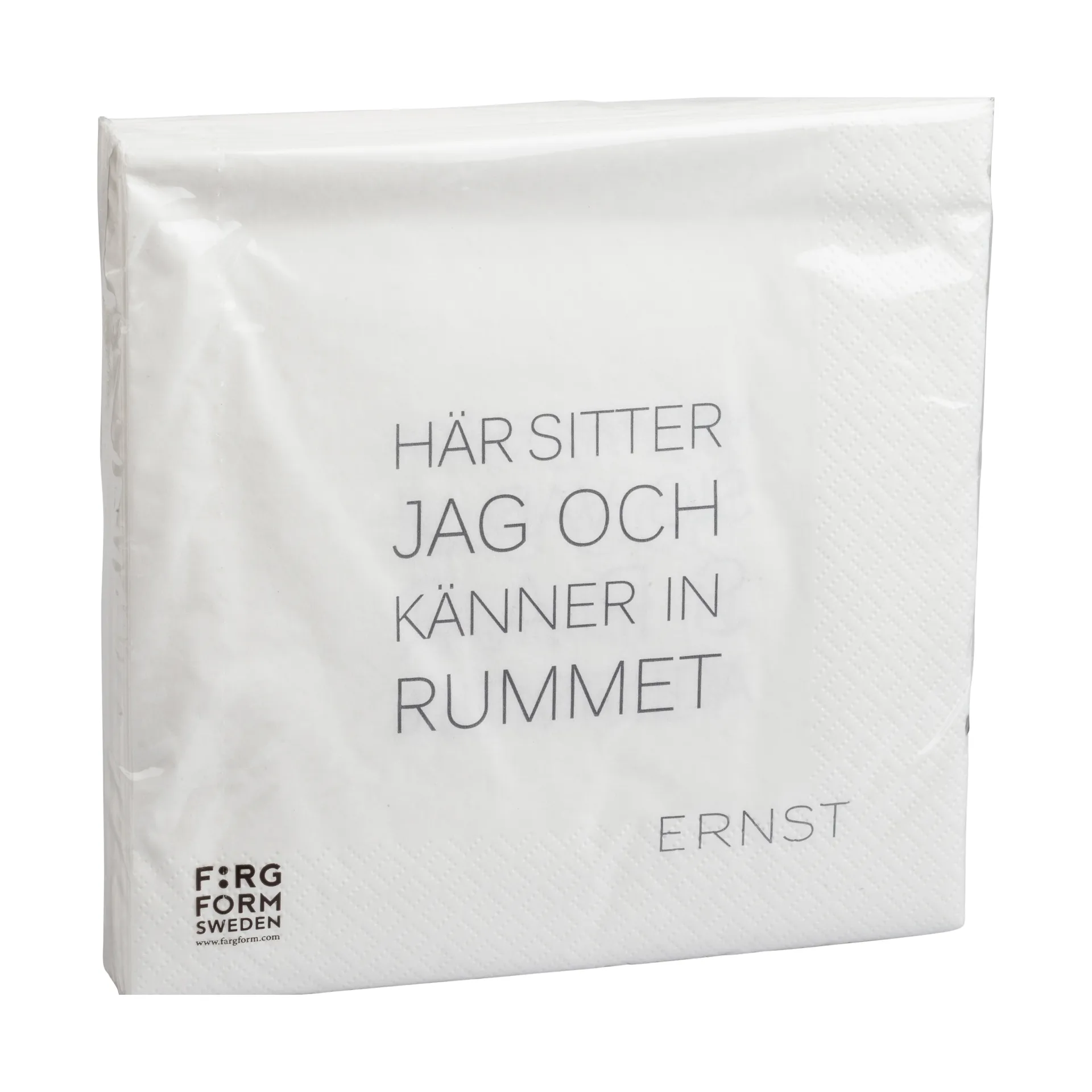Ernst Serviette mit Zitat Tid-Rum 20er Pack, Weiß ERNST