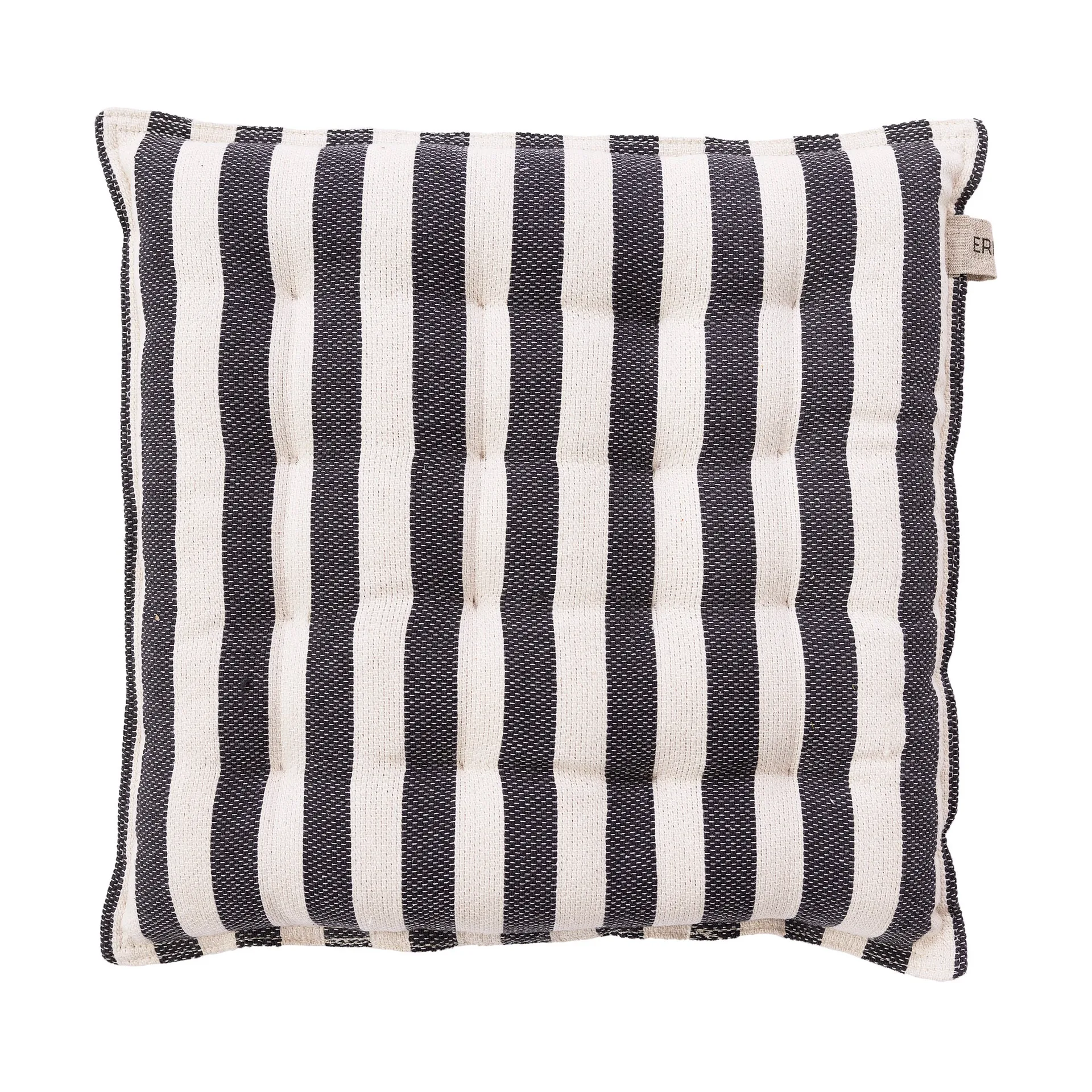 Ernst Sitzkissen 40 x 40cm, Naturweiß-Dunkelgrau ERNST