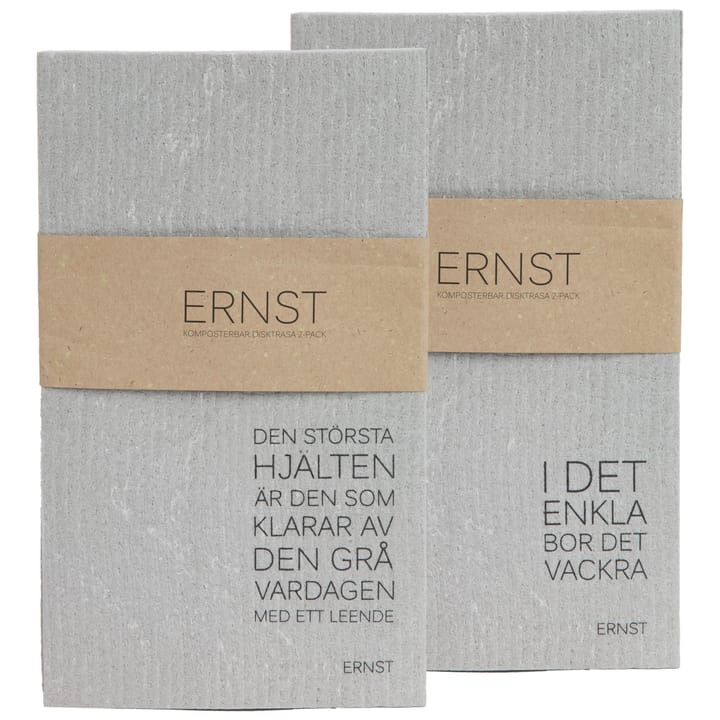 Ernst Spüllappen 2er Pack, 15 x 25cm, Grau ERNST