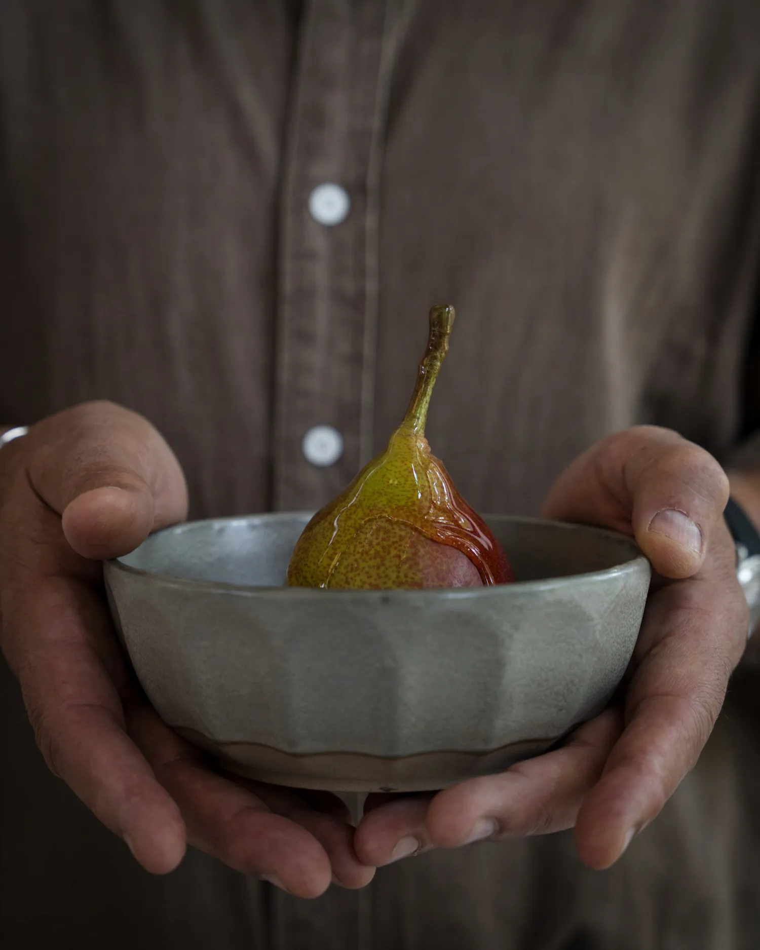 Ernst Steingutschüssel, Grau-Natur, Ø16 cm ERNST