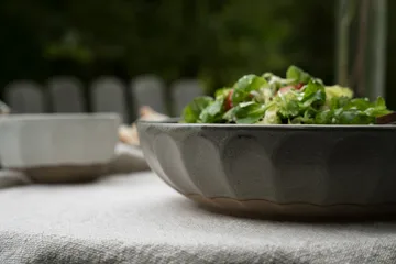 Ernst Steingutschüssel - Grau-Natur, Ø24 cm - ERNST