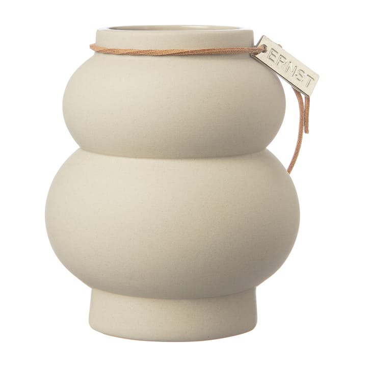 Ernst Steingutvase gewölbt 21,5cm, Beige ERNST