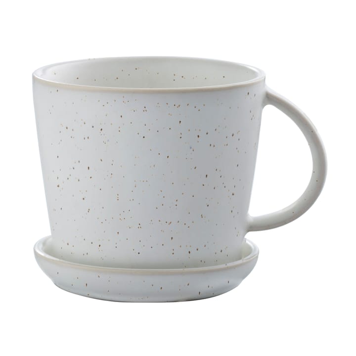 Ernst Tasse mit Untertasse  8,5cm, Weiß gepunktet ERNST