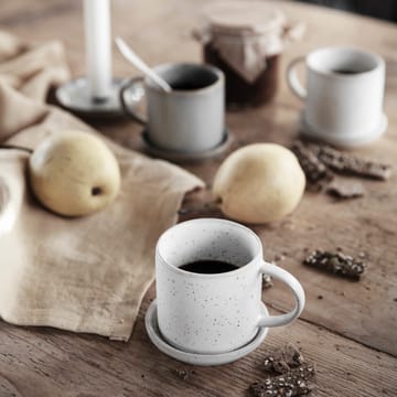 Ernst Tasse mit Untertasse  8,5cm - Weiß gepunktet - ERNST