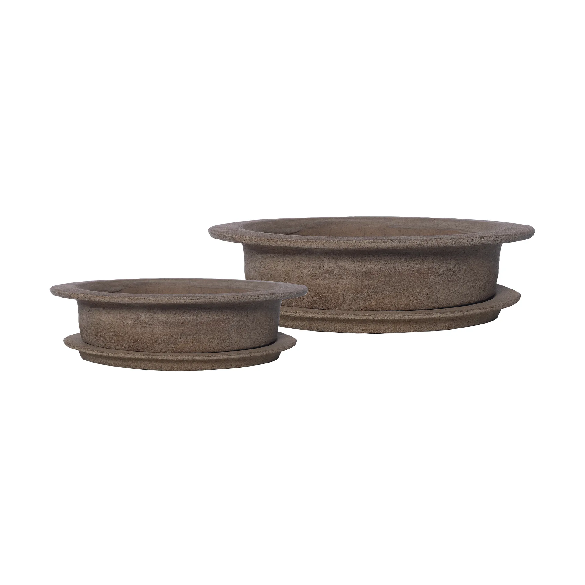 Ernst Terrakotta Topf oval 2 Teile, Braun ERNST